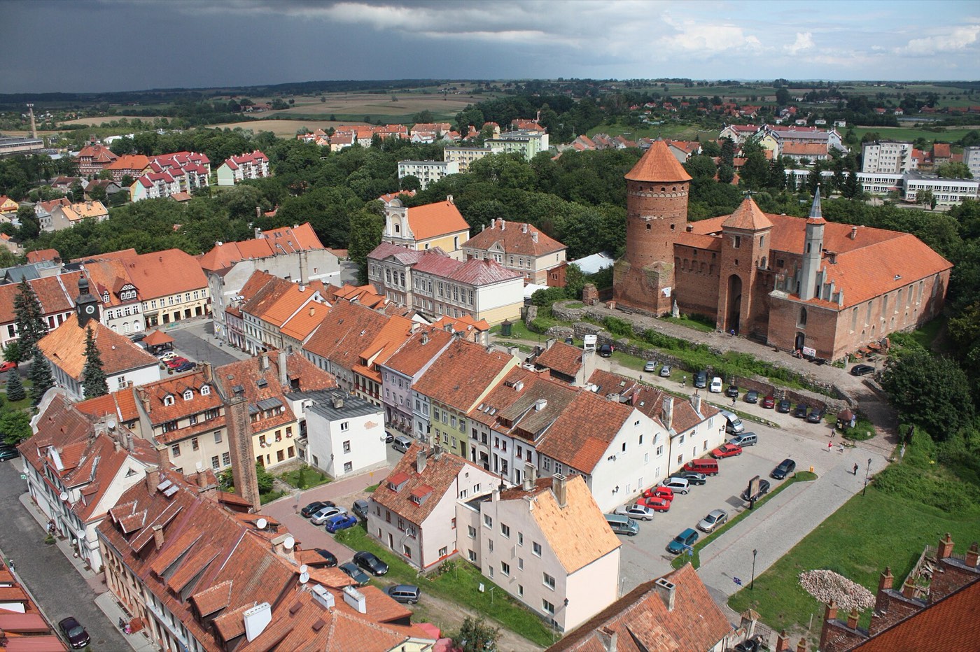 Panorama Reszla z zamkiem